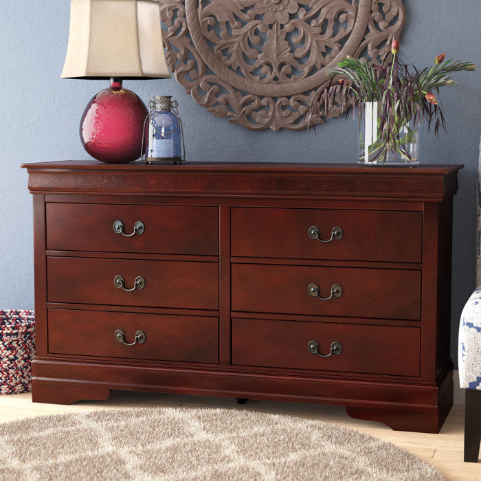 Glory Furniture Vernon 6 Drawer 57" W Double Dresser & Reviews Wayfair